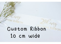 Personalised custom print satin ribbon, 2 meters, 4inch (100mm) wide